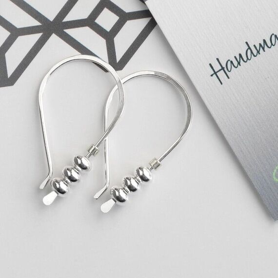 Sterling Silver Small Sterling Hoops,Modern M...