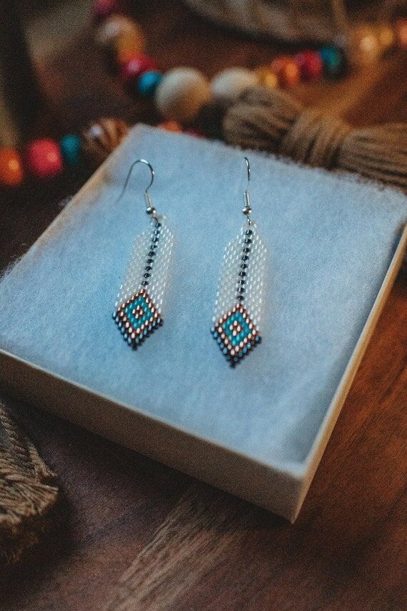 Feather Earrings | Anishinaabe Native Made | ...