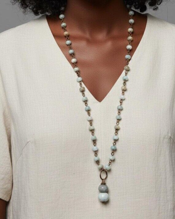 Amazonite Beaded Necklace...