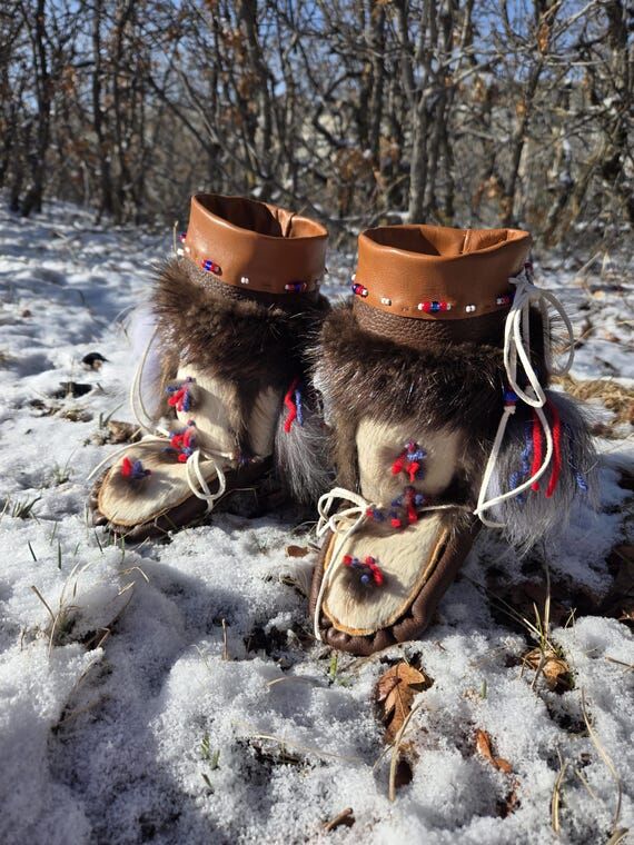Handmade Children's Mukluks Yup’ik Mukluk B...