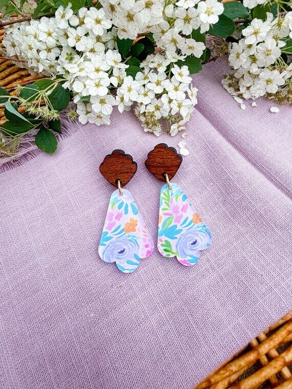 Handmade Earrings: Rose Garden Mesquite Wood ...
