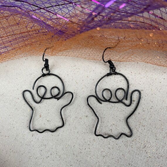 Halloween Ghost Wire Earrings...