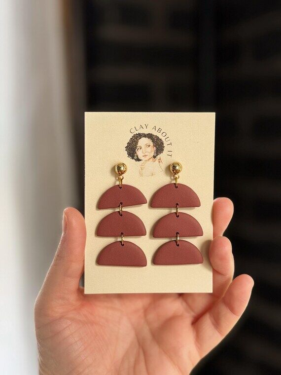 Maple Dangle Earrings: Gold Plated Stainless ...