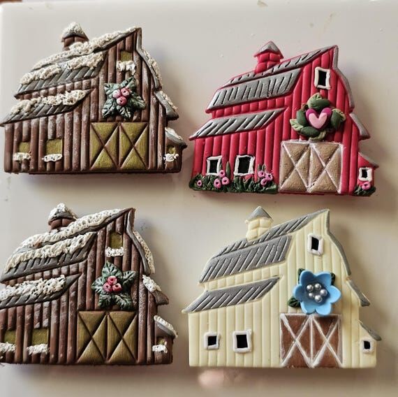 Farm house-style *Barn* Refrigerator Magnets ...