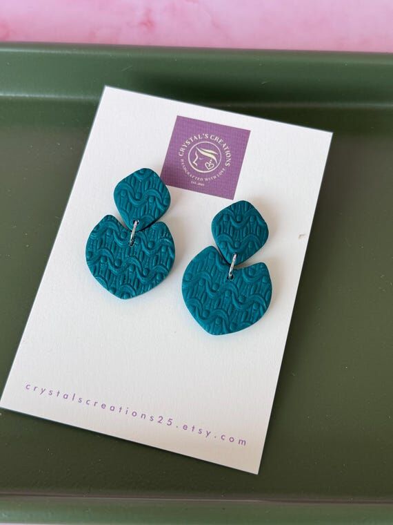 Handmade Polymer Clay Earrings|Dangle Earring...
