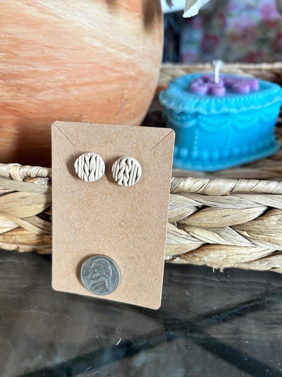 Lightweight winter clay earrings...
