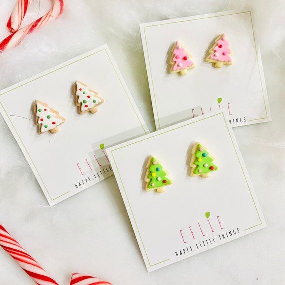 Christmas Tree Sugar Cookies Stud Earrings | ...