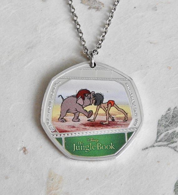 Jungle Book Silver Plated Coin Necklace | Mow...