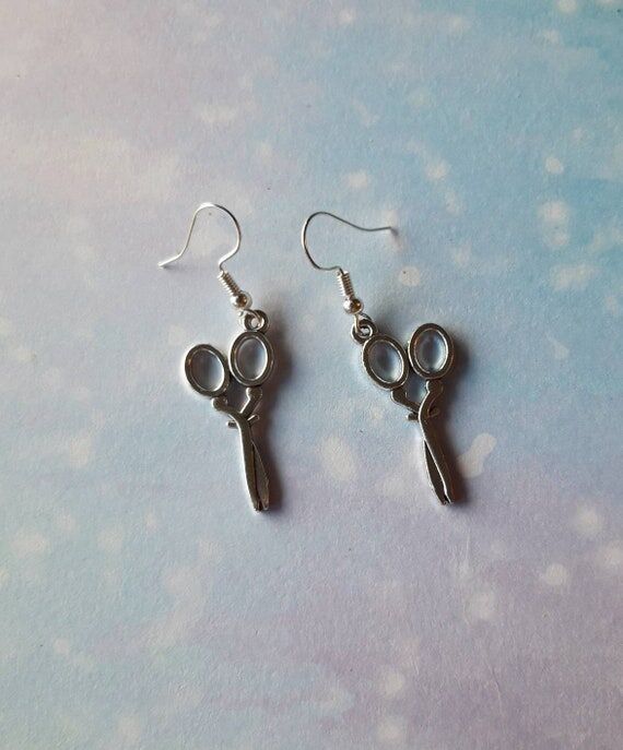 Scissor earrings. Unusual quirky cute funny k...