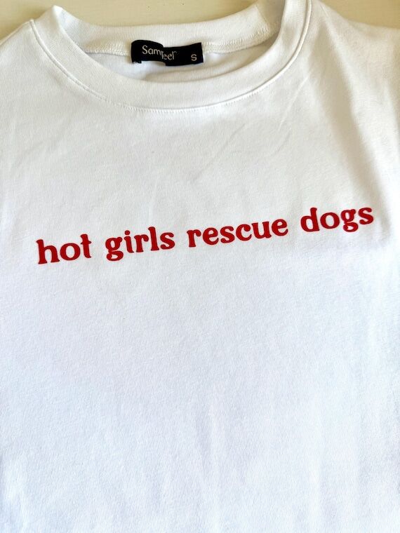 Hot Girls Rescue Dogs Shirt, Rescue Dog Mom T...
