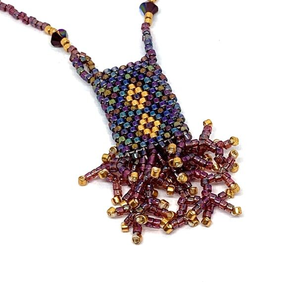 Mini Pouch with Branch Fringe, Amulet Pouch, ...