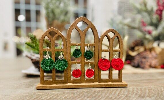 Handmade Crochet Ornament Earrings...