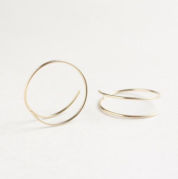 Small 14k Gold Filled Hoop Earrings, Everyday...