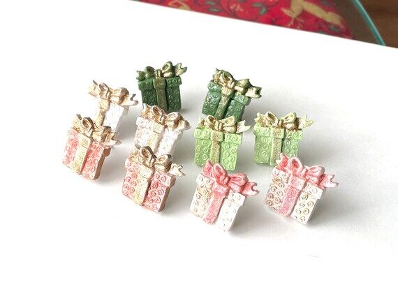 Earrings Gift box. Christmas Present Earrings...