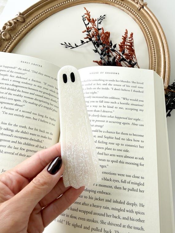 Translucent Ghost Bookmark - Halloween Gift f...