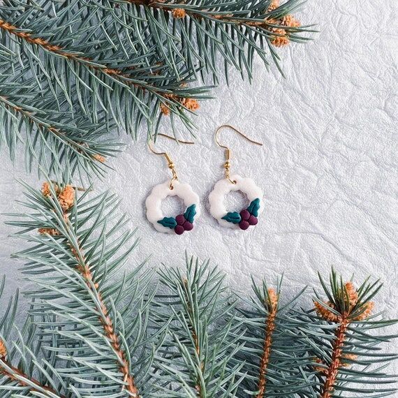 Holly Berry Wreath Dangles....