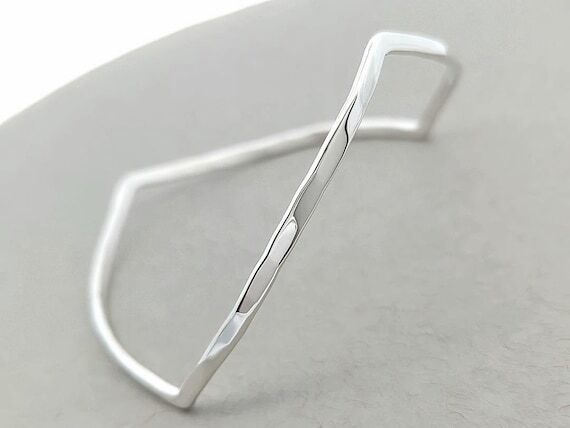 Handmade Sterling Silver Ski Bracelet Bangle ...