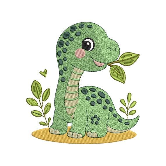 Cute Dinosaur Embroidery Design, Baby Dino wi...