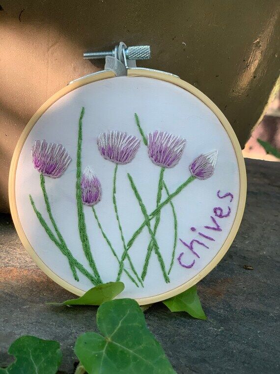 Chives embroidery...