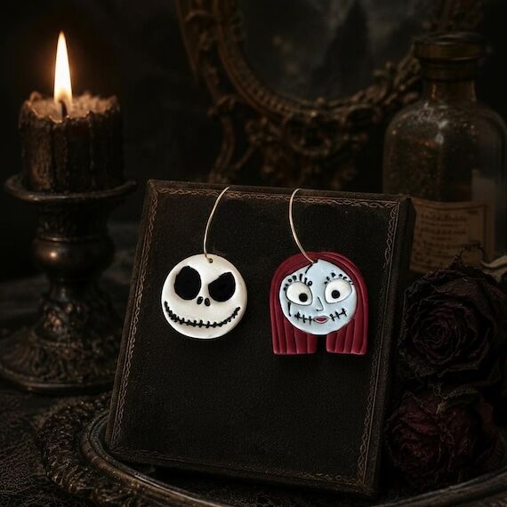 Handmade Nightmare before Christmas clay earr...