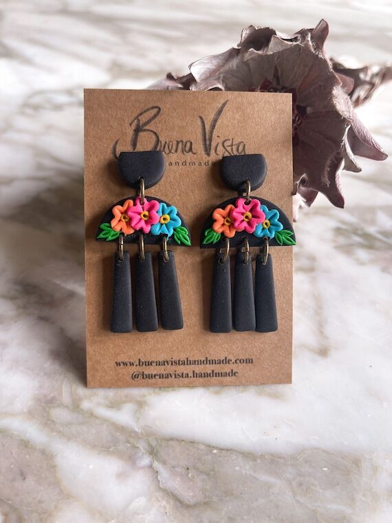 Mexican handmade Embroidery Earrings...