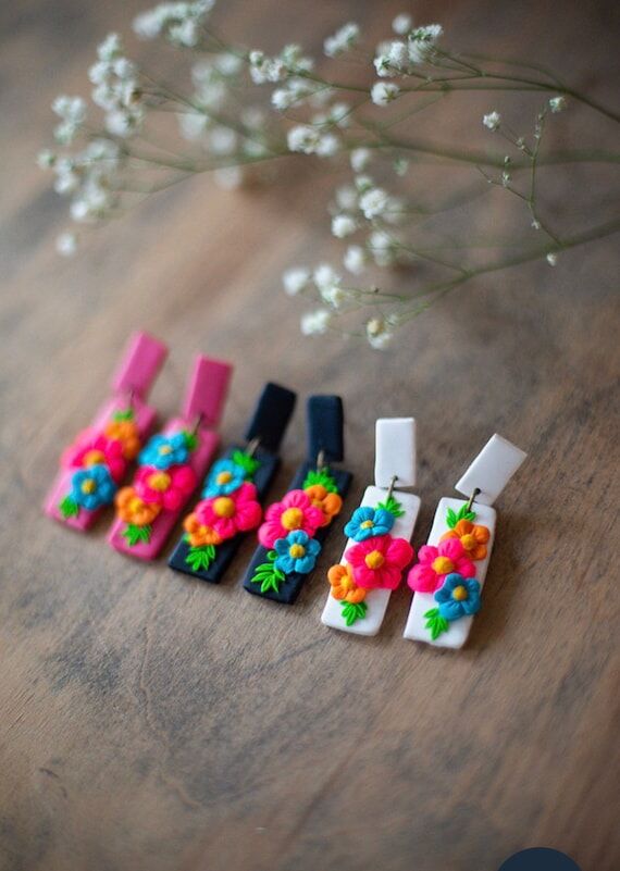 Mexican Embroidery Earring Bars...