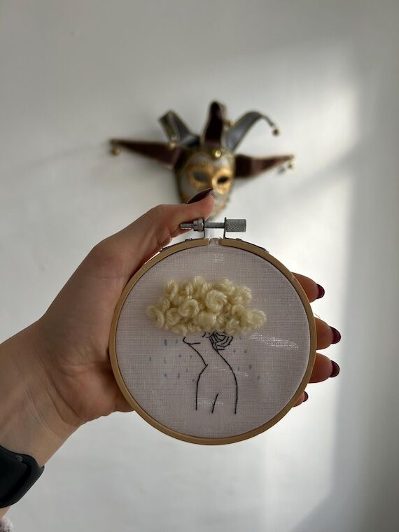 Today cloudy | embroidery, sarcasm , handwor...