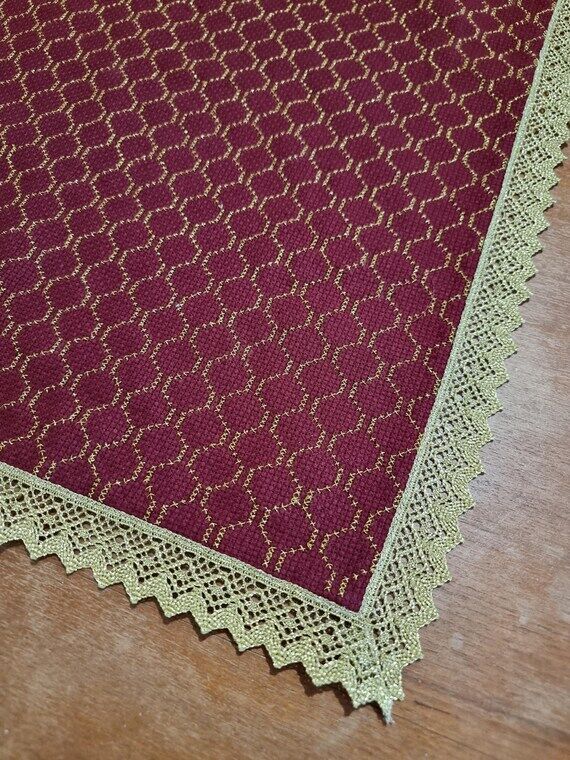 Handmade Embroidery Art: Unique Table Cover -...