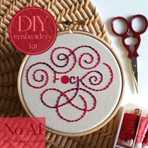 DIY embroidery kit for beginners - F**k...