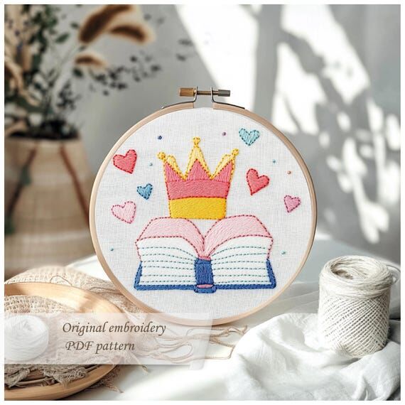 Whimsical Storybook Embroidery Pattern – Cr...