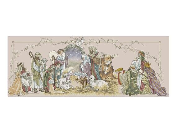 Nativity Scene Cross Stitch Kit: Zweigart Aid...