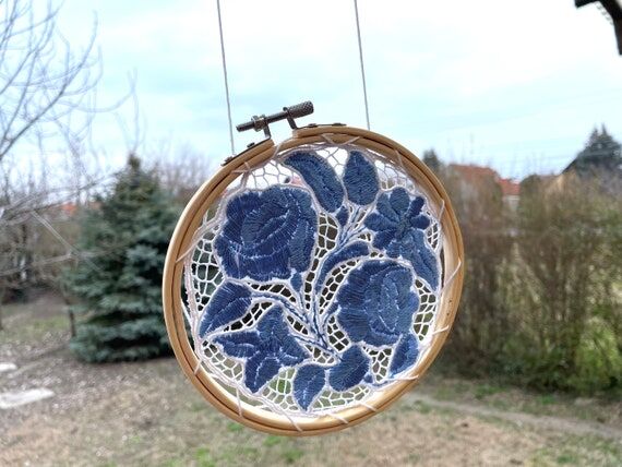 Hand Embroidered Hungarian Lace Decor: Kalocs...