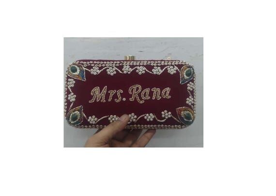 Customize Hand Embroidery Peacock Design Clut...