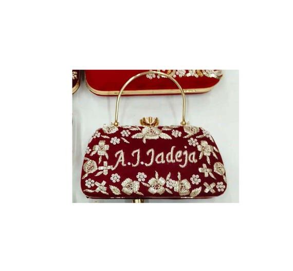 Customized Embroidery clutch Stylish look wit...