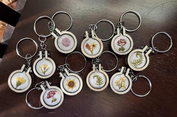 Custom Mini Embroidered Keychains...