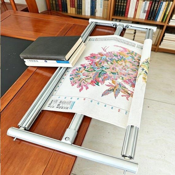Ratchet Embroidery Scroll Frame | Easy Setup,...