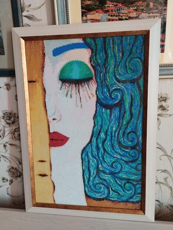 Klimt Inspired Mosaic Art – Handmade Diamon...