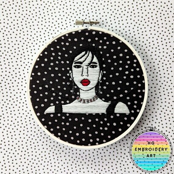TWICE, Fan Art, Mina, MISAMO, Handmade Embroi...