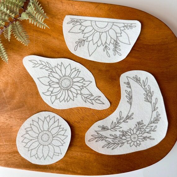 Sunflower Stick and Stitch Embroidery Pattern...