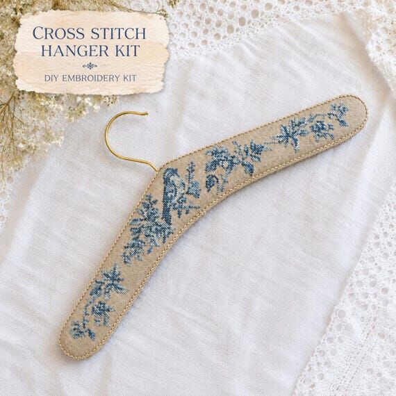 Embroidered Hanger Kit, Bird Cross Stitch Kit...