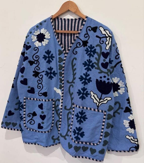 A Little Piece of Jaipur Magic, Blue Floral &...