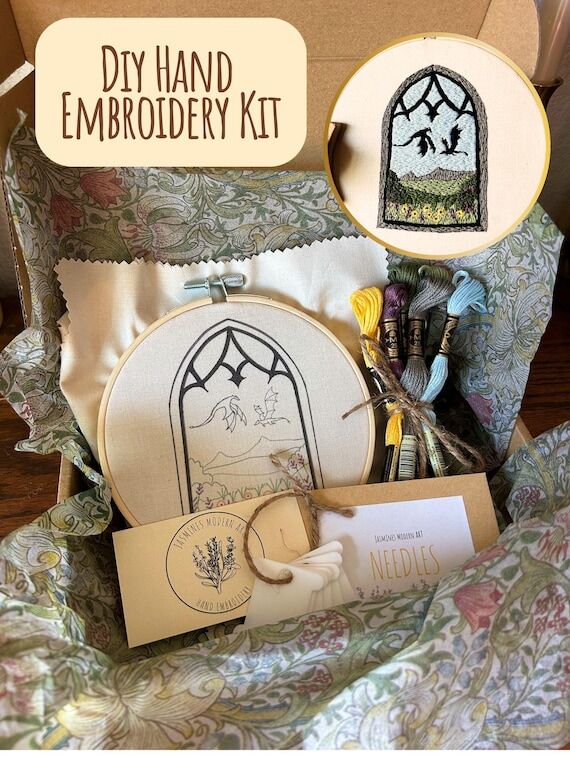 Kingdom of Dragons - Fantasy Embroidery Kit -...