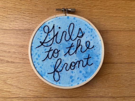 Girls to the Front Embroidery Kathleen Hanna ...