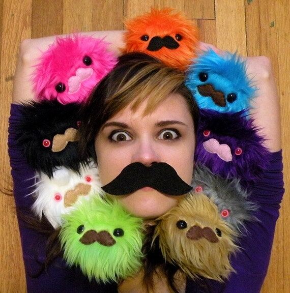 Mustache Monster- Choose your color of handma...