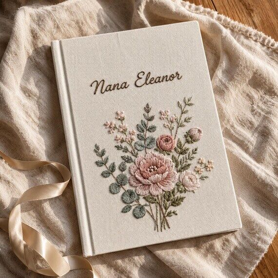 Personalized Grandma Notebook with Hand Embro...