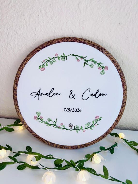 Personalized Embroidered Wedding Invitation H...
