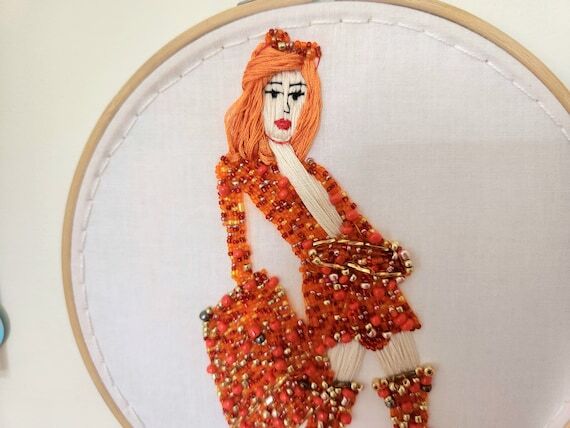 Gigi Goode Embroidery Hand Beaded...