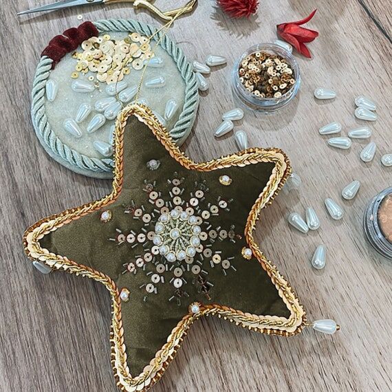 Christmas Star Ornament kit, green star, onli...