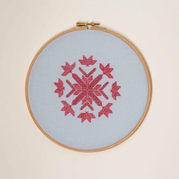 Folk wreath Wall Hanging | Greek Embroidery |...