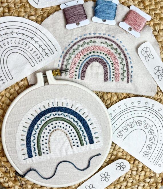 Rainbow Embroidery Pattern – Stick & Stitch...